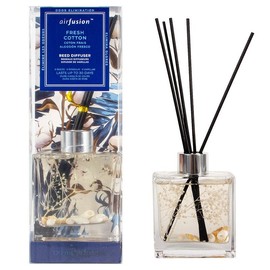 Air Fusion Reed Diffuser Set Water Scented Diffuser with Sticks Home Fragrance Reed Diffuser for Bathroom Office Decor 120m - Color: Clean Cotton