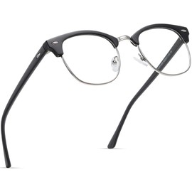 AOMASTE AOMASTE Blue Light Blocking Glasses Vintage Half Frame UV Clear Lens Anti Eyestrain Computer Gaming Glasses for Women Men