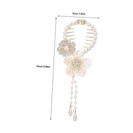 DECHOUS Elegant Flower Ponytail Hair Clip Multi Functional Accessory for Bun Half Up Hairstyles Stylish Hair Cuff for Women Romantic Floral Design with Durability for Any Occasion