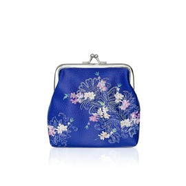 AdiStylinno Change Purse, PU Leather Clasp Wallet Pouch Portable Waterproof Small Coin Purse with Double Clasp for Woman Girls Storage Cards Keys (B)