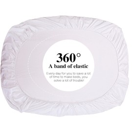 Juego de sábanas bajeras de microfibra de la serie 1800 – Bolsillos profundos (blanco, sábana bajera (matrimonial))