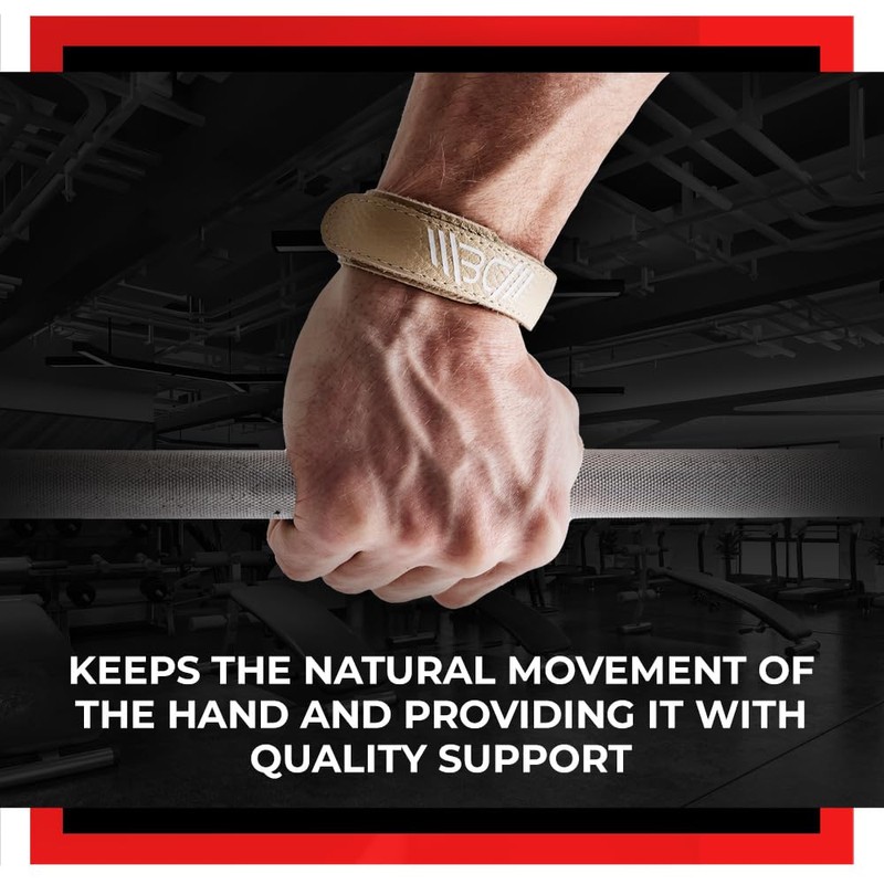 WARM BODY COLD MIND Premium Leather Wrist Wraps for Crossfit,