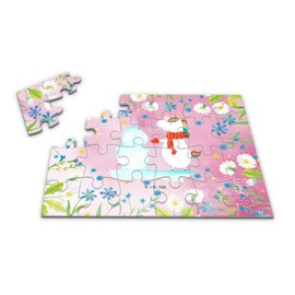Mr. & Mrs. Panda Puzzle Unicorn Snowman 24 Pieces - Gift, Hat, Winter, Christmas, Unicorn, Unicorn Decoration