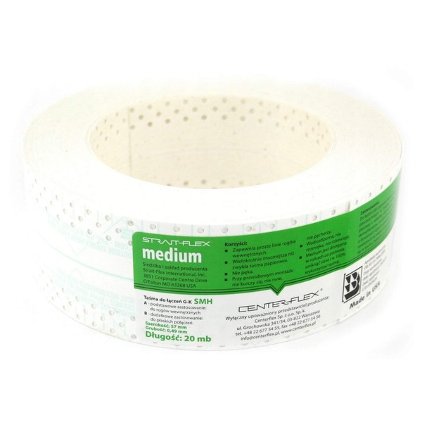Strait Flex Edge Protection Corner Rail Drywall Plasterboard MEDIUM/G-K 20