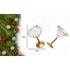 Blown Glass Prosecco Wine Bottle Ornament and Wine Glass Ornament