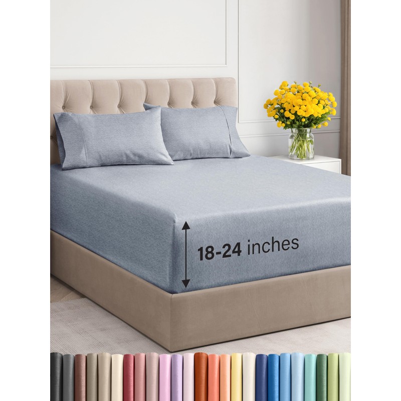 CGK Unlimited Extra Deep Twin XL Sheet Set - 4