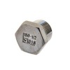 High-pressure sealing plug with external hexagonal NPT 1/8 inch, galvanised