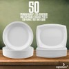 Super Rigid Paper Plates - Extra Strength White Disposable Bagasse