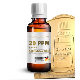 Colloidal Gold 20PPM - 100ml Goldwater Highly Concentrated (Purity Level 99.99%) Colloidal Gold