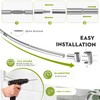 Curved Shower Curtain Rod， Adjustable 33-78 Inches Silver All Stainless