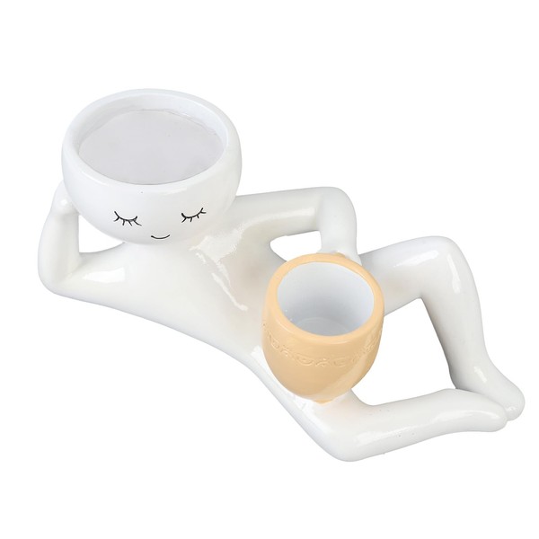 MENDUNER Lazy Guy Pflanzer, Fauler Topf, Topf Kreativer Atmungsaktiver Synthetischer