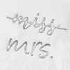 Crisky Silver Miss to Mrs - Servilletas de cóctel para