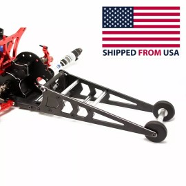 Unbranded NEW Adjustable Aluminum Wheelie Bar w Rubber Wheels Traxxas SLASH Bandit Rustler