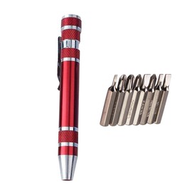 Mini screwdriver set 1x/2x/3x 8 in 1 precision tool bit set mini repair tool kit for computers, watches, radios, Apple mobile phones and other small devices.