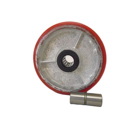 5"x1-1/2" Polyurethane on Steel Caster Wheel Roller Bearing & Free 1/2" Bushing, Supports 800 lbs, Perfect for Carts, Dollies, Industrial Equipment (2)