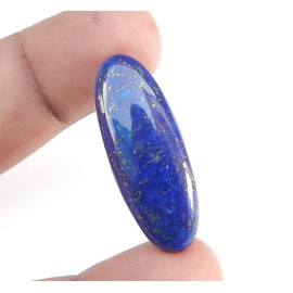 Natural Calibrated 12x32mm Special Size Oval Capsule Shape AAA Quality Lapis Lazuli Cabochon Loose Gemstone 1pc box. For Healing Wellness and Jewelry Making.