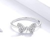 PAHALA 925 Strling Silver Butterfly with Crystals Finger Weeding Party