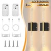 Battery Operated Wall Sconces Set of 2, 28in Rechargeable Wireless