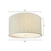 Moderne Flush Mount Conversion Kit 14" w Textured Oatmeal Hardback