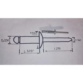 Goebel Pop Blind Rivets Stainless Steel for 1/4"  (0.250") hole diameter 50 pcs