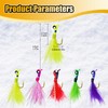 CWSDXM 15PCS Ice Fishing Jigs Glow-in-The-Dark Ice Fishing Set with