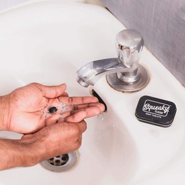 SqueakyClean Hand Made 30 Soap Tablets In Each Tin | Single Wash Hygiene Bar | Convenient | Travel & Pocket Friendly | Set Of 3 (Lemon, Charcoal, Levender) - 10 Gm