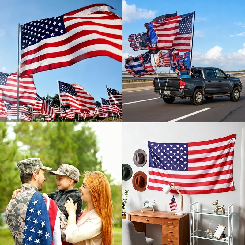 American Flag 3x5 Ft Heavy Duty American Flags for Outside