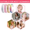 FloralGrace Pack of 4 Glitter Headbands for Girls, Sparkling Sequin