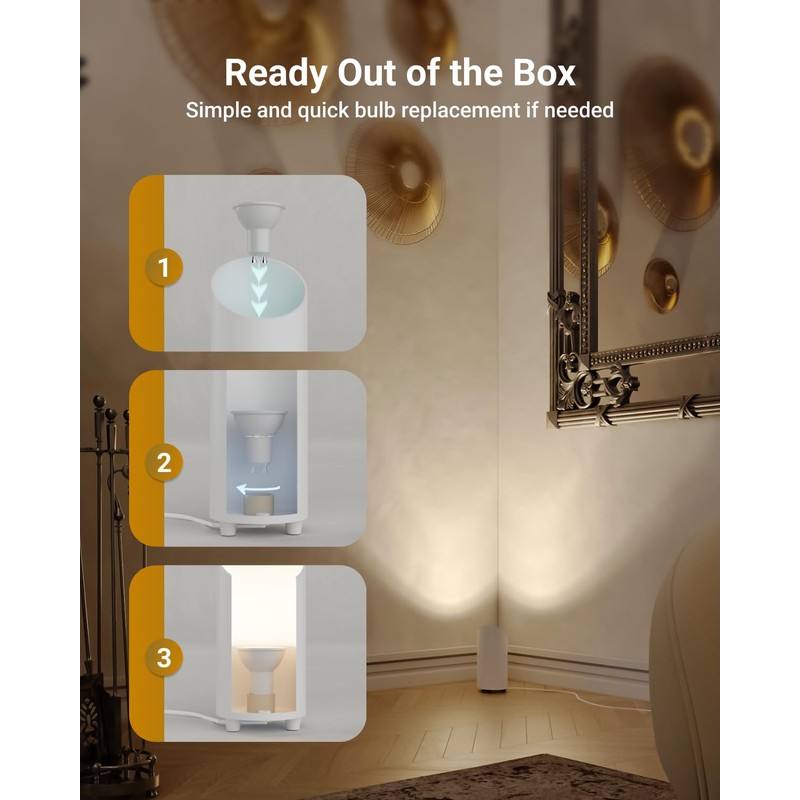 Sunco 2 Pack Uplights Indoor Floor Can Light, LED Uplighting