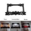 HTTMT- 3D Black Skull Flame Bone License Plate Frame w/LED