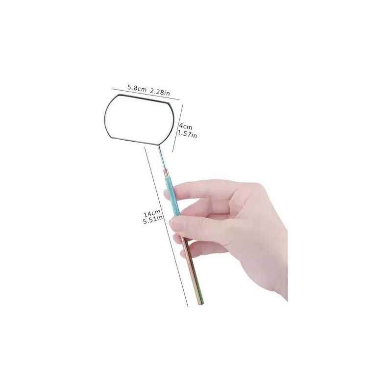 May Espejo Mano Para Inspección Extensiones De Pestañas 1x1 May