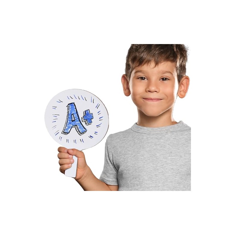 Flipside Products Mini Dry Erase Answer Paddles, Auction, Handheld Whiteboard,