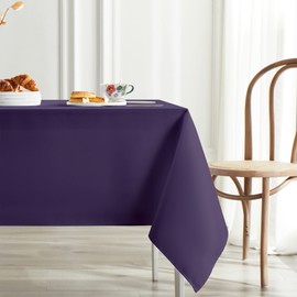 MYSKY HOME Table Cloth 60x120 Inch Purple Tablecloth for 8 Foot Table Washable Polyester Rectangle Tablecloth for Buffet Table, Parties, Holiday Dinner, Wedding
