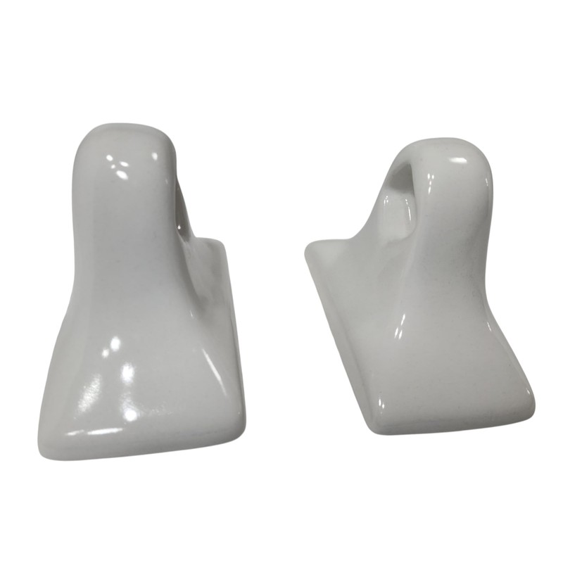 Vintage Snow White Ceramic Towel Bar Rod Rack Post Holder