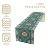 Ethnic Southwestern Table Runner,Navajo Tribal Native American Boho Geometric Pattern