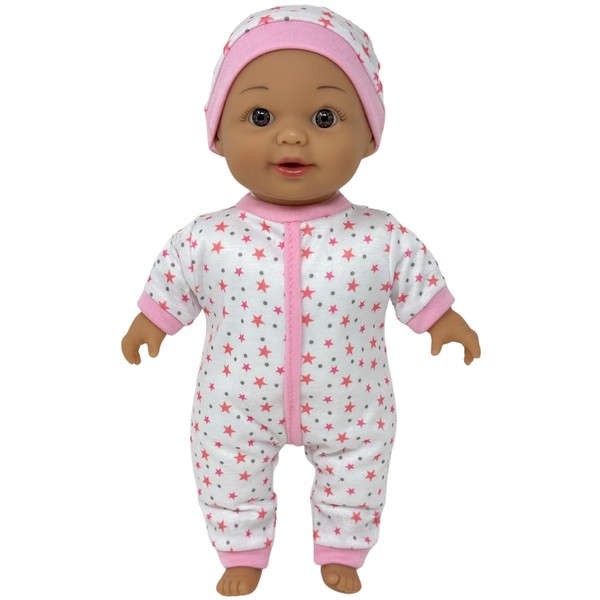 12 Inch Baby Dolls for 3 Year Old Girls - Soft Body Interactive Baby Doll That Can Talk, Cry, Sing and Laugh - (Caucasian, African American Baby Doll Available) (Hispanic)