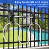 codree 2 Pcs Pool Fence Hooks for Pool Equipment- Black