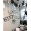 52 Pcs 16 Inch Silver Letter Foil Balloons, 2 Sets