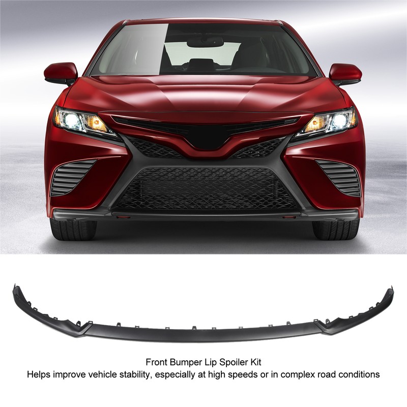 3PCS Front Bumper Lip Spoiler Kit Improve Driving Stability Black