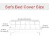 Topchances Armless Sofa Bed Cover, Polyester Spandex Futon Slipcover, Anti-Slip