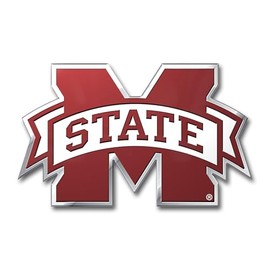Fanmats 60543: Mississippi State Bulldogs Heavy Duty Aluminum Embossed Color Emblem