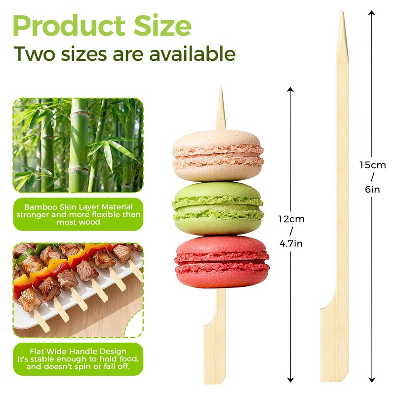 300 Pack Bamboo Appetizer Skewers 4.7 Inch – Cocktail Picks