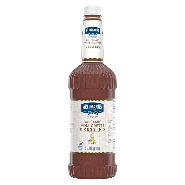 Hellmann's Classics Balsamic Vinaigrette Salad Dressing Salad Bar Bottles Gluten
