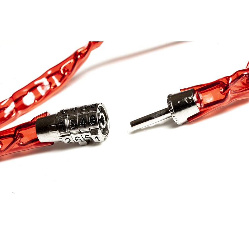 AWE Bicycle Combination Chain Lock Red