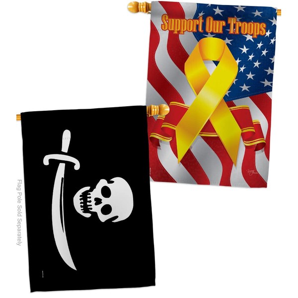 Early Bartholomew Roberts House Flags Pack Coastal Pirate Ship Skull