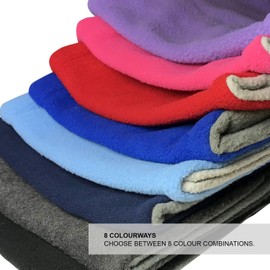 TOSKATOK® Children's Boys Girls Warm Winter Reversible Soft Fleece Snood Neck Warmer Scarf, Charcoal/Grey