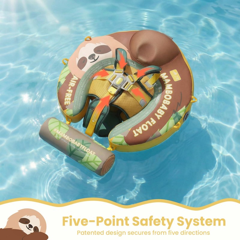 Mambobaby Float Non-Inflatable Baby Float with Canopy for 3-24 Months