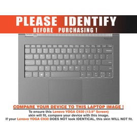 Decalrus - Protective Decal for Lenovo Yoga C930 (13.9" Screen) Laptop Black Texture Brushed Aluminum Skin Skins Decal wrap BAlenovoYoga13_C930Back