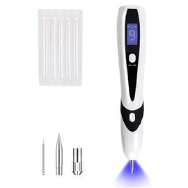 Herramienta de Cuidado Facial con Efecto Plasma, Intensidad Ajustable 9 Niveles, Recargable, Luz Azul (Blanco)