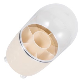 CAXUSD Ergonomic Makeup Brush Storage Box Brush Holder Smooth Surface Easy Access Makeup Organizer for Office